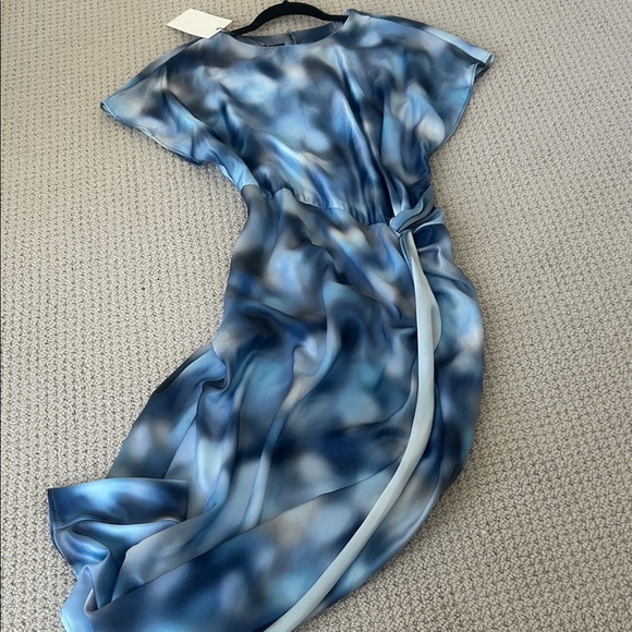 Zara Blue Patterned Maxi Dress - Picture 2 of 3